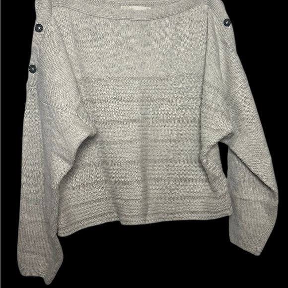 Prana Women's Light Gray Buttoned Sweater - Picture 2 of 5